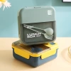 Caja de almuerzo de plástico personalizable microondas portátil para estudiantes caja de almuerzo de comedor para adultos caja de bento de estilo japonés bento Specification image